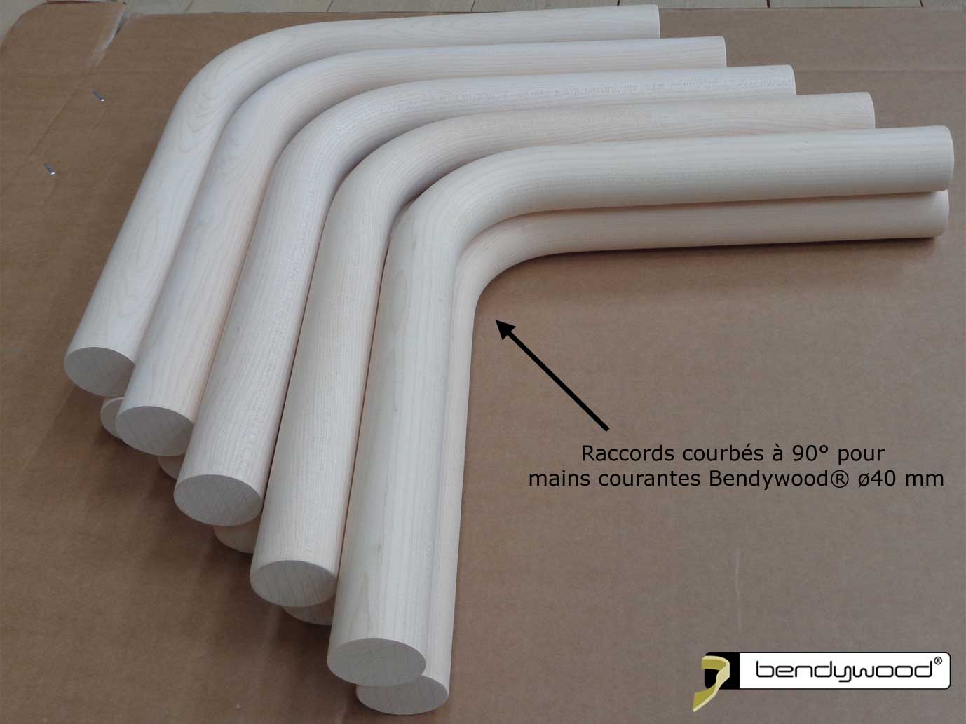 Main courante courbée érable ø40mm